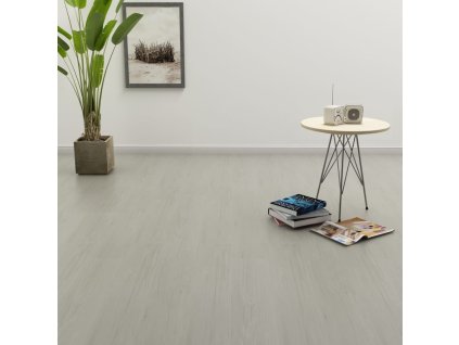 Samolepící podlahová prkna 4,46 m² 3 mm PVC světle šedá