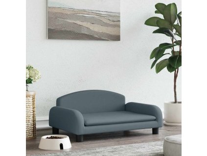 Pelíšek pro psy tmavě šedý 70 x 45 x 30 cm textil