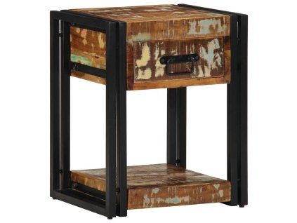 Noční skříňka 40 x 35 x 50 cm masivní recyklované dřevo