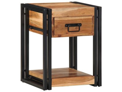 Noční skříňka 2 pcs 40 x 35 x 50 cm masivní akáciové dřevo