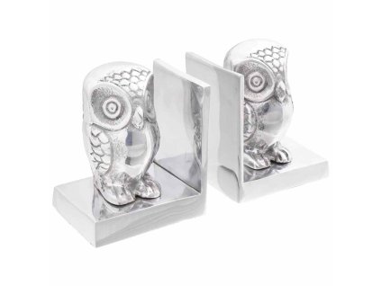 Zarážky na knihy 2 pcs Stříbrná 7 x 9 x 11 cm Hliník