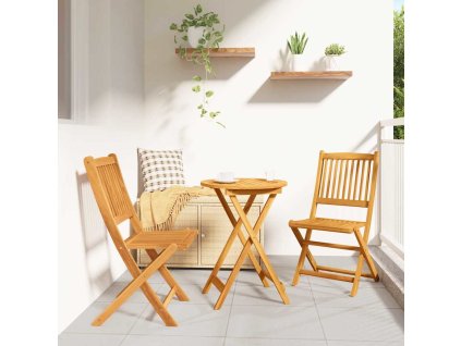 Zahradní bistro set 3 pcs Hnědá masivní akáciové dřevo