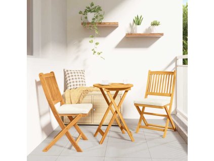 Skládací židle s polštářem 2 pcs Bílá 49 x 57,5 x 92cm
