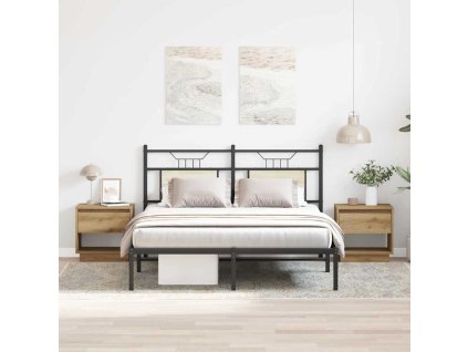 Noční stolek 2 pcs dub artisan 45 x 34 x 44 cm Kompozitní dřevo