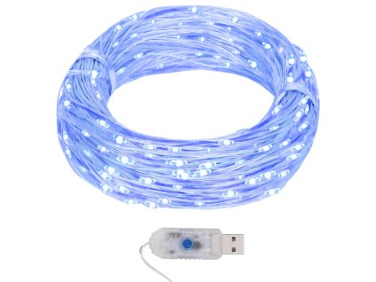 Světelný řetěz s mikro LED 40 m 400 LED modrý 8 funkcí