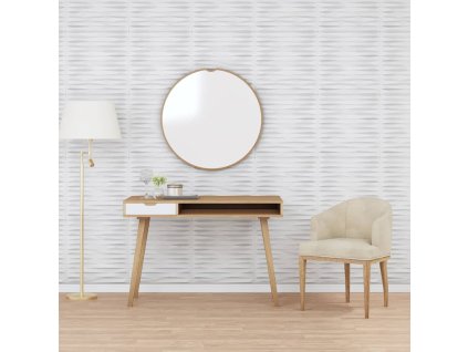 Nástěnné panely 12 ks bílé 50 x 50 cm xPS 3 m² kámen