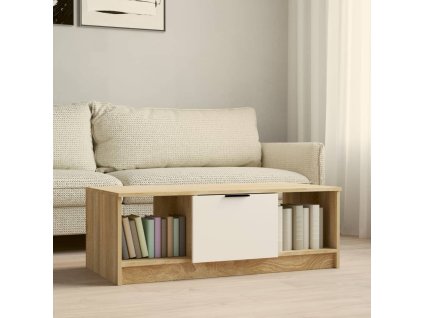 Konferenční stolek bílý dub sonoma 102x50x36cm kompozitní dřevo