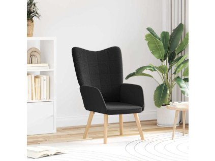 Relaxační křeslo Černá 62 x 67 x 95.5 cm textil