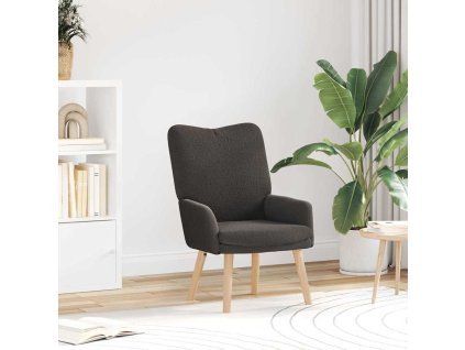 Relaxační křeslo Tmavě šedá 63 x 67 x 94 cm textil