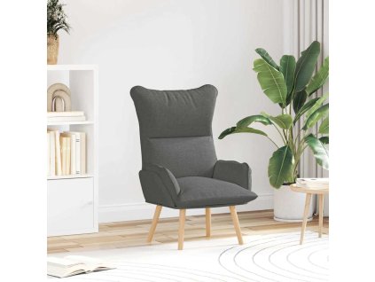 Relaxační křeslo Tmavě šedá 69 x 74 x 93 cm textil