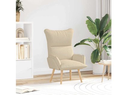 Relaxační křeslo Krémová 69 x 74 x 93 cm textil