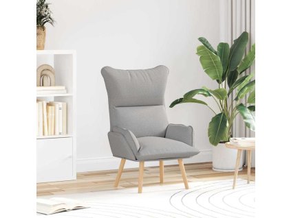Relaxační křeslo Oblačná šedá 69 x 74 x 93 cm textil