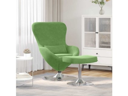 Vajíčkové křeslo 2 pcs Světle zelená 63 x 73 x 90 cm samet