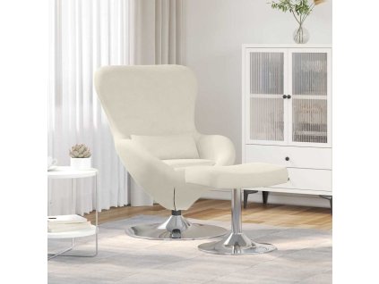 Vajíčkové křeslo 2 pcs Krémová 63 x 73 x 90 cm samet