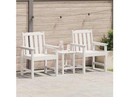 Zahradní jídelní židle 2 pcs Bílá 65.5 x 59 x 88cm Plast