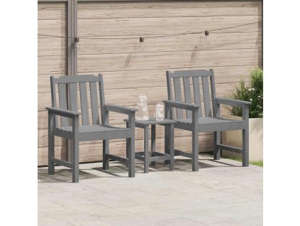 Zahradní jídelní židle 2 pcs Světle šedá 65.5 x 59 x 88cm Plast