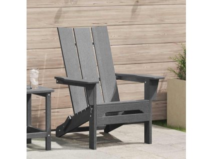 Skládací Adirondack židle Světle šedá 74.5 x 80.5 x 90cm HDPE