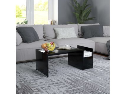 Konferenční stolek černý 90 x 45 x 35 cm kompozitní dřevo