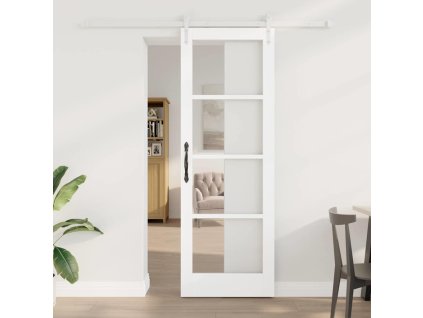 Posuvné dveře Manuální Bílá 73,5 x 211 cm Dřevo a kov