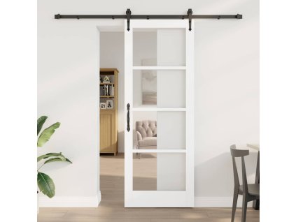 Posuvné dveře ORKDAL Bílá 78 x 211 cm Dřevo a kov