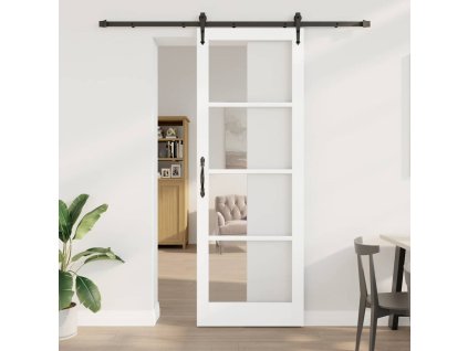 Posuvné dveře ORKDAL Bílá 83 x 232 cm Dřevo a kov