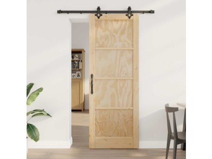 Posuvné dveře ORKDAL Přírodní a černá 78 x 211 cm