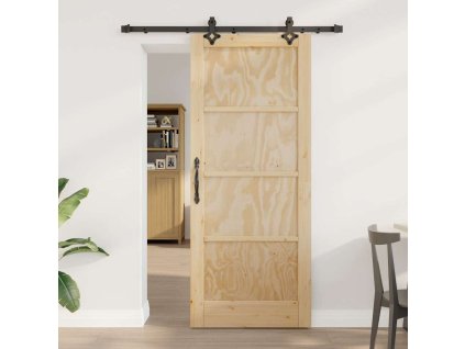 Posuvné dveře ORKDAL Přírodní a černá 83 x 202 cm