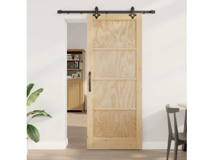 Posuvné dveře ORKDAL Přírodní a černá 86 x 211 cm