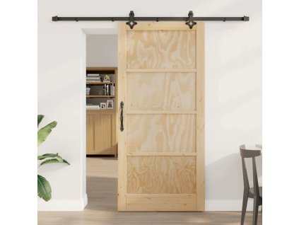 Posuvné dveře ORKDAL Přírodní a černá 93 x 202 cm