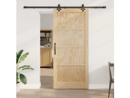 Posuvné dveře ORKDAL Přírodní a černá 93 x 211 cm