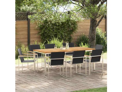 Zahradní jídelní souprava 9 pcs Masivní dřevo teak