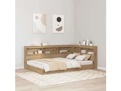 Úložné čelo postele s čelo dub artisan 120 cm Kompozitní dřevo