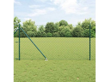 Řetězový plot se sloupy Zelená 1.2 x 10 m Ocel