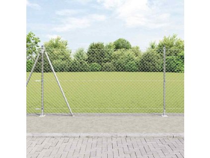 Řetězový plot se sloupy Stříbrná 1.2 x 25 m Ocel