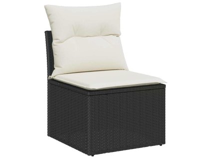 Sada zahradních pohovek 12 pcs Černá a krémová 80 x 80 x 71 cm