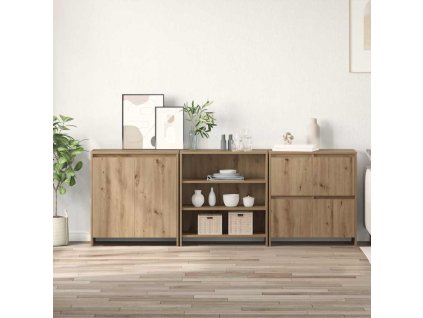 Konzole 3 pcs dub artisan 70 x 41 x 75 cm Kompozitní dřevo