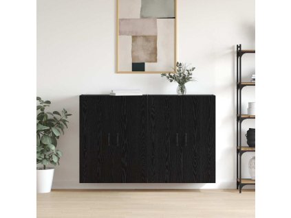 Nástěnné skříňky 2 pcs Černý dub 69.5 x 34 x 90 cm