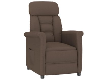 Houpací křeslo hnědé Tmavě hnědá 70.5 x 96.5 x 95 cm textil