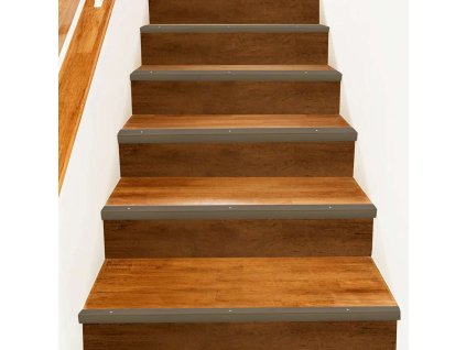 Schodové hrany 10 pcs Hnědá 67 cm Hliník