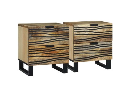 Noční skříňka se zásuvkou 2 pcs Hnědá 40 x 33 x 46 cm