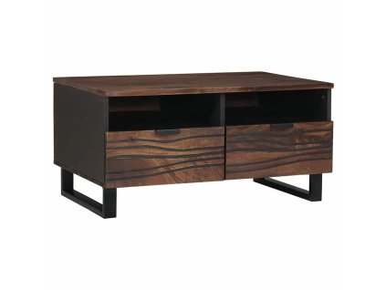 Konferenční stolek with Drawer Hnědá a černá 80 x 54 x 40 cm