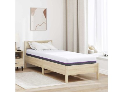 Matrace Bílá a šedá 80 x 200 cm Paměťová pěna