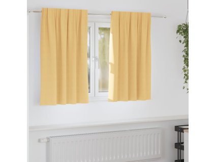Zatemňovací závěsy se záclonami Béžová Polyester