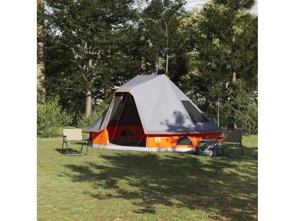 Rodinný tipi stan se střechou Šedá, oranžová 466 x 310 x 240 cm
