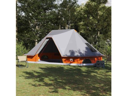 Rodinný tipi stan Šedá a oranžová 680 x 430 x 270 cm