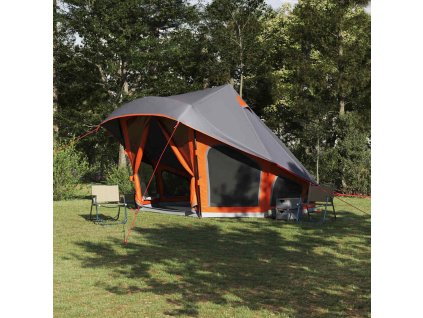 Rodinný tipi stan Šedá a oranžová 508 x 470 x 300 cm