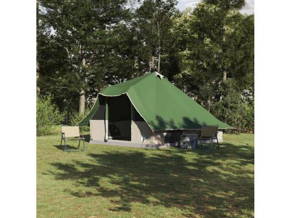 Rodinný tipi stan Zelený a béžový 358 x 296 x 258 cm