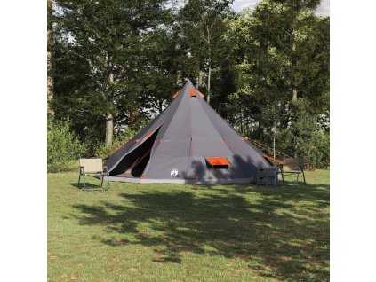 Rodinný tipi stan Šedá a oranžová 560 x 560 x 300 cm
