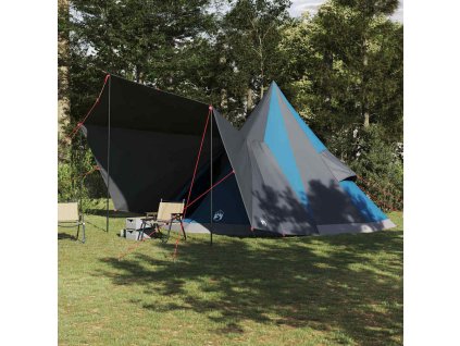 Rodinný tipi stan se střechou Modrý a šedý 510 x 690 x 330 cm
