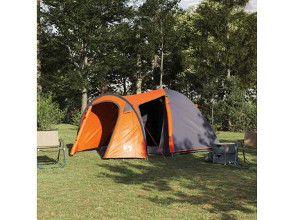 Stan s kopulí se střechou Šedá a oranžová 384 x 254 x 170 cm